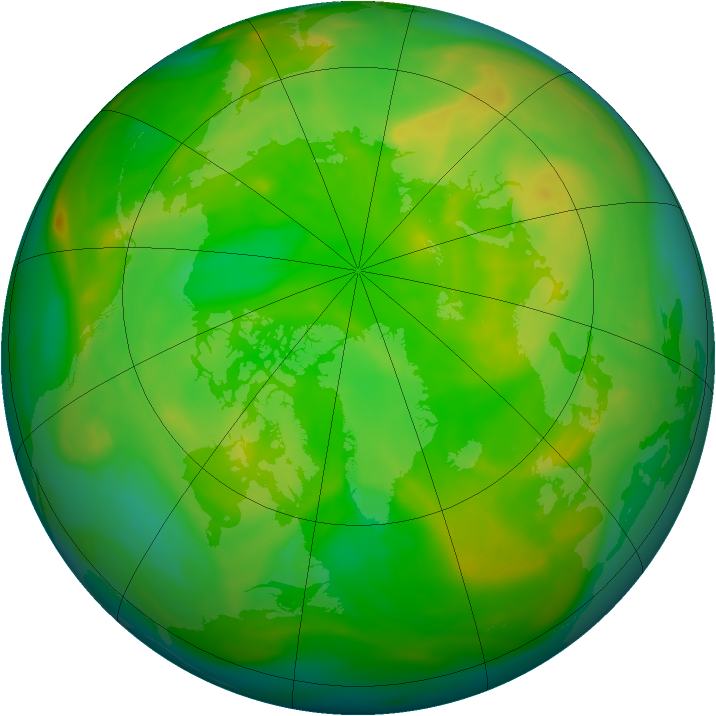 Arctic ozone map for 17 June 2007